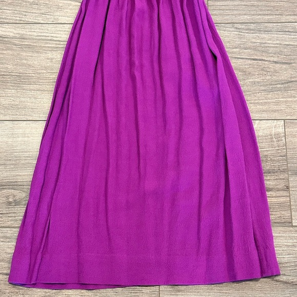 Kate Spade Magenta Purple Katia Cinched Waist Dress With Orange Tie Size Small - Picture 5 of 6
